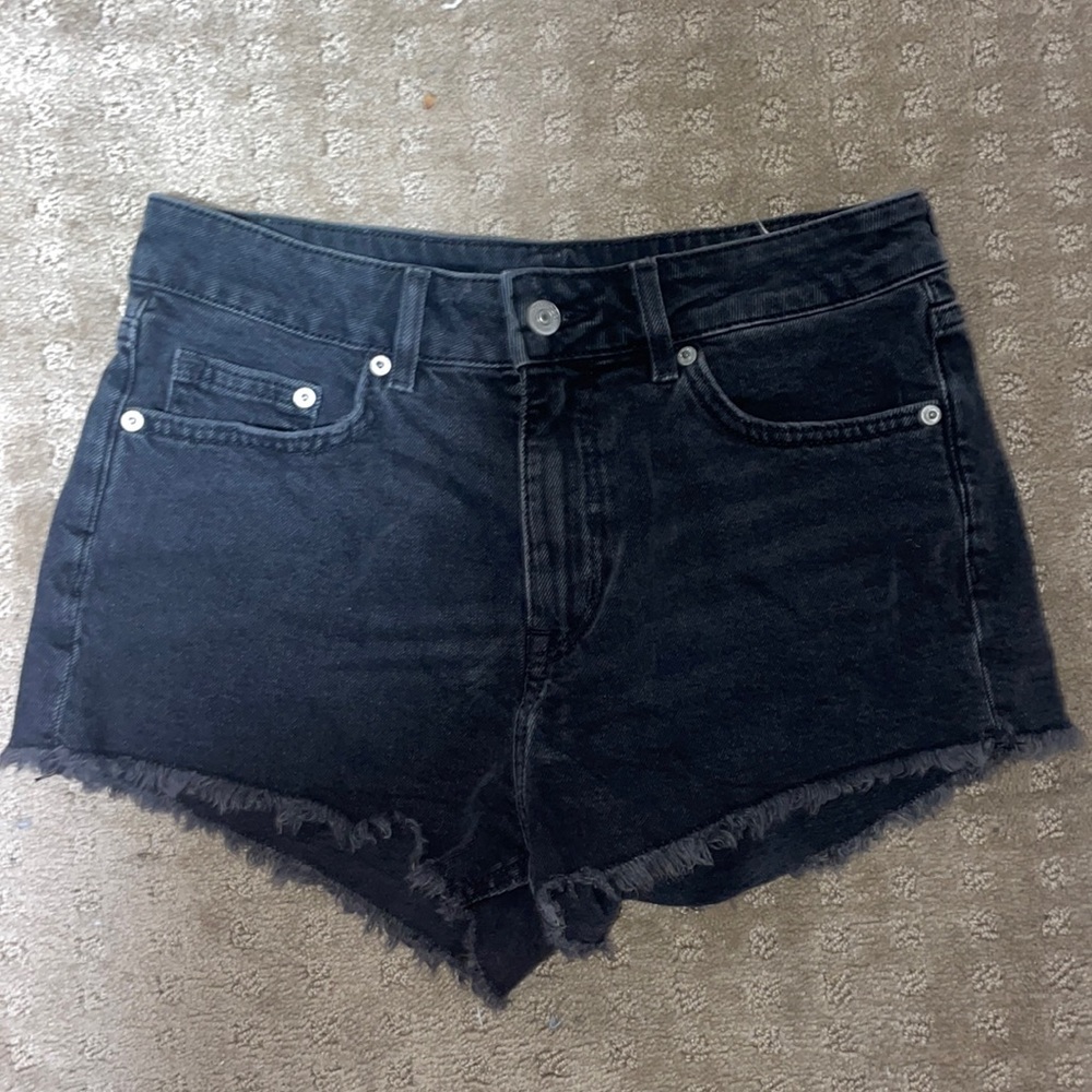 Black Jean Shorts